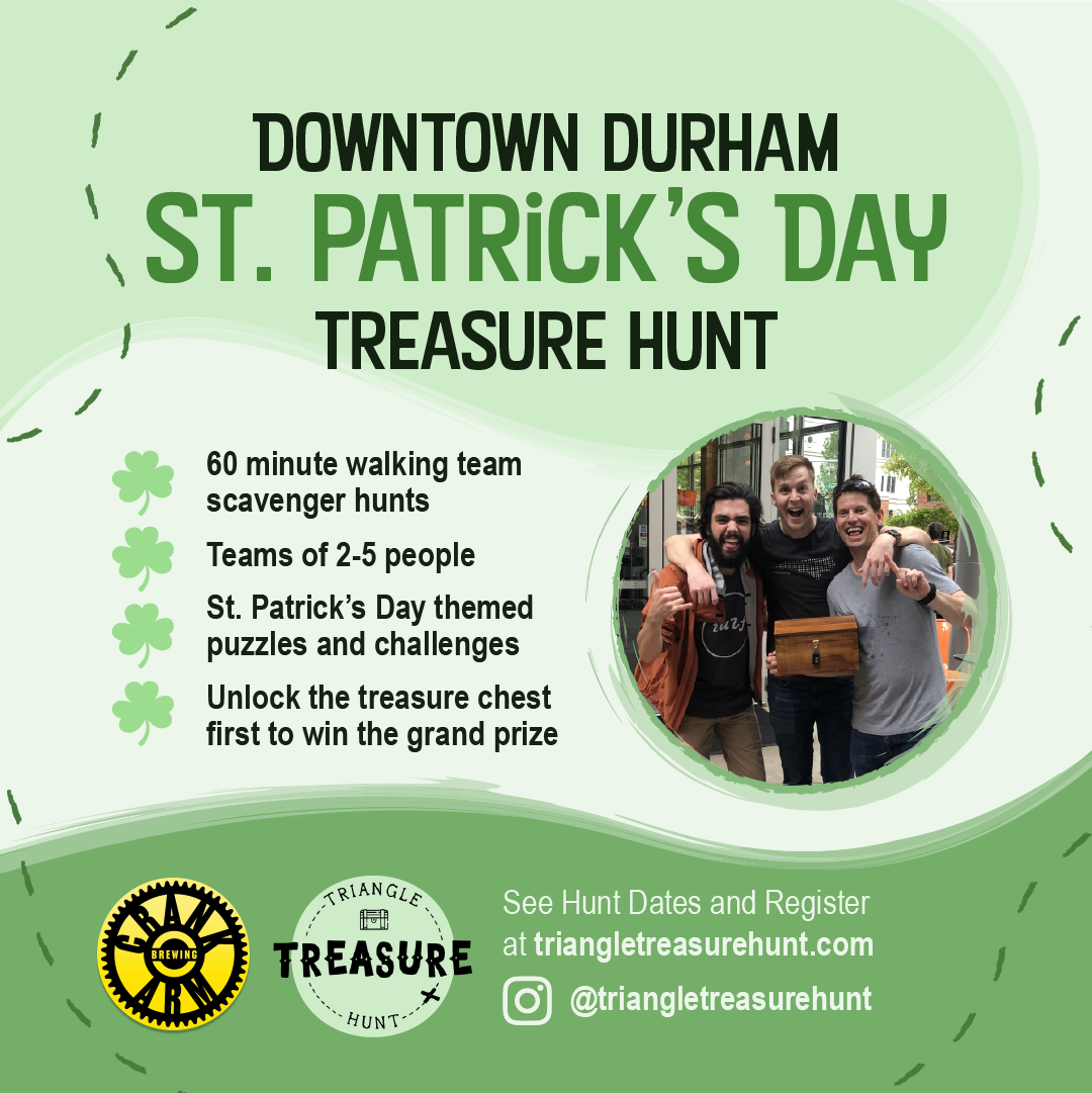 Durham St. Patrick’s Day Treasure Hunt