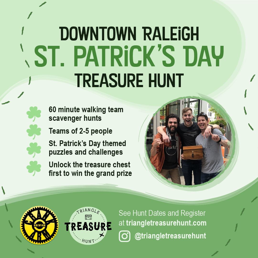 Raleigh St. Patrick’s Day Treasure Hunt – Walking Team Scavenger Hunt!