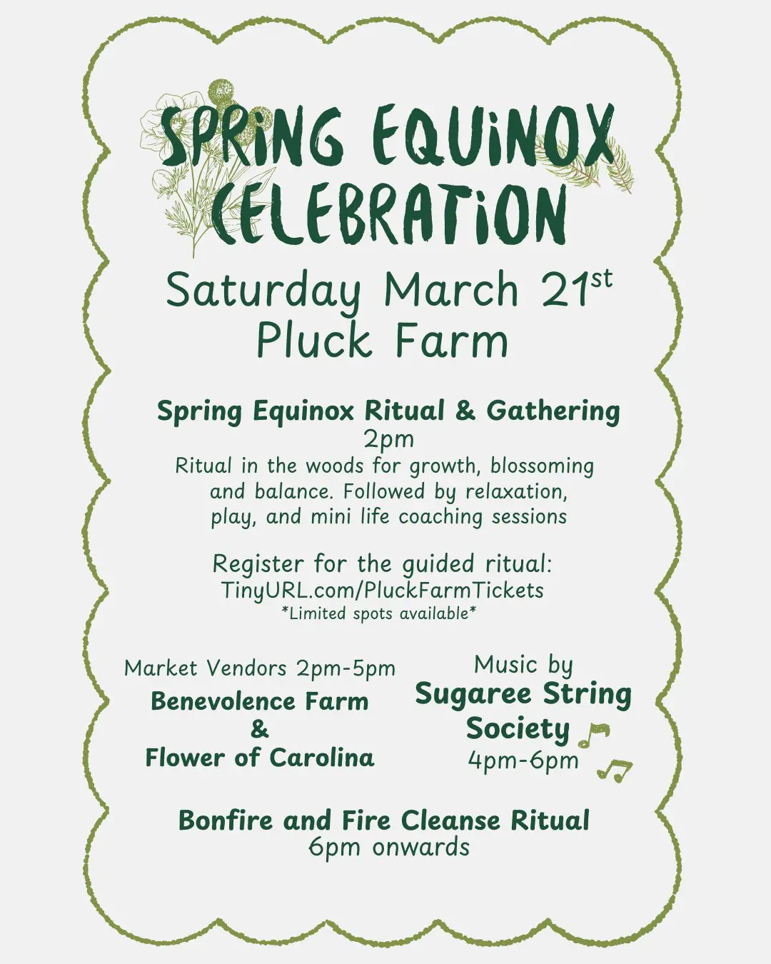Spring Equinox Celebration at Pluck Farm