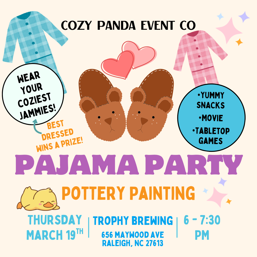 Pajama Party Pottery Painting