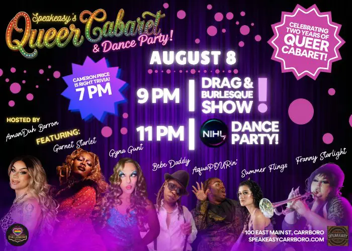 Speakeasy – Queer Cabaret – August 8 – Flyer (700 x 500 px)