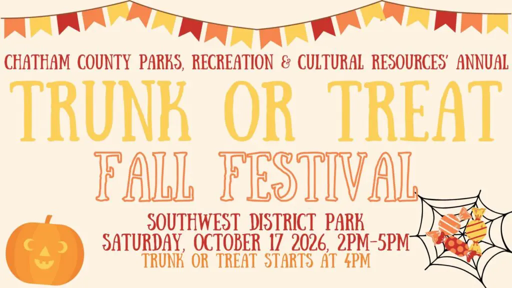 Chatham County Trunk or Treat Fall Festival flyer