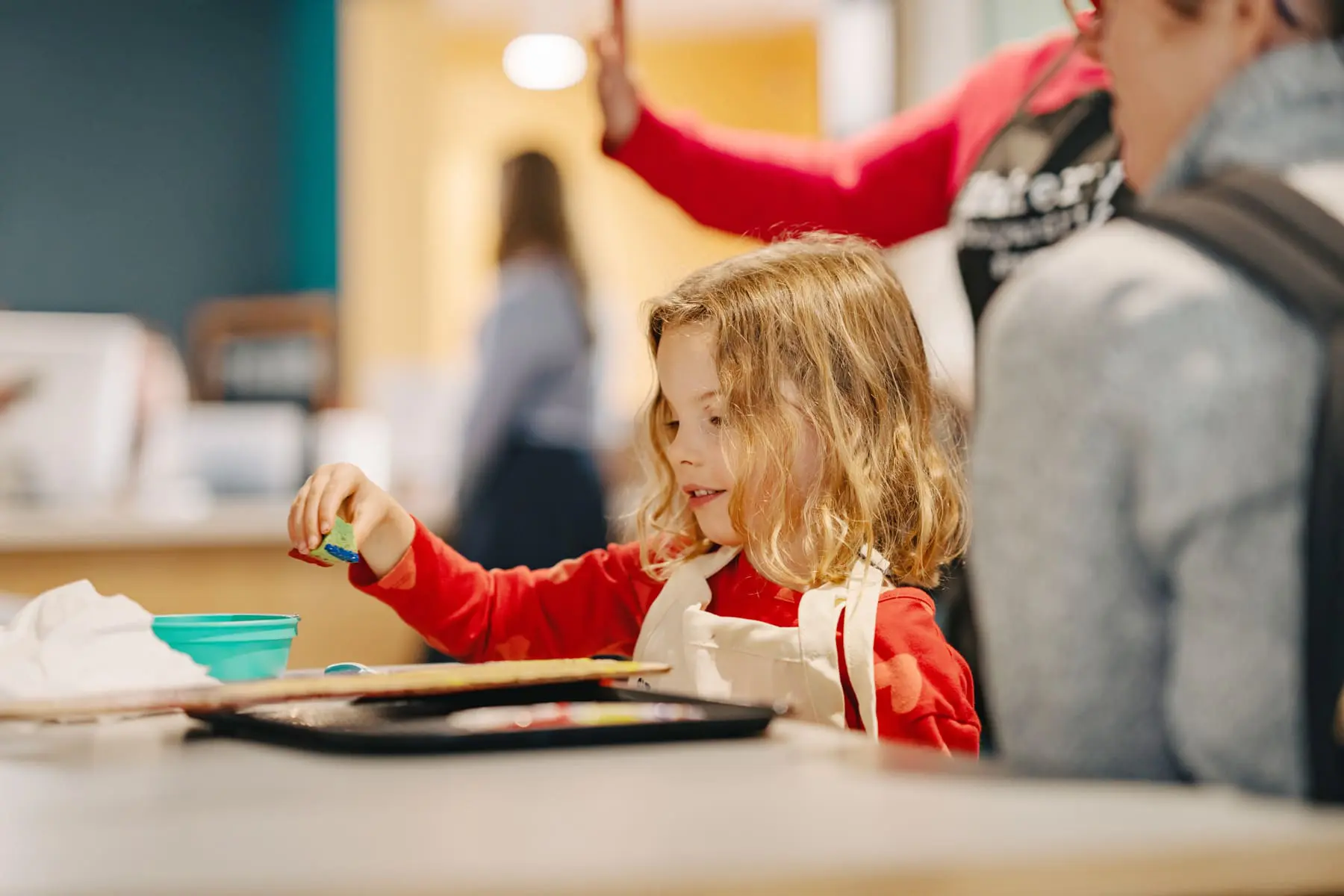 a child doing an art activity.