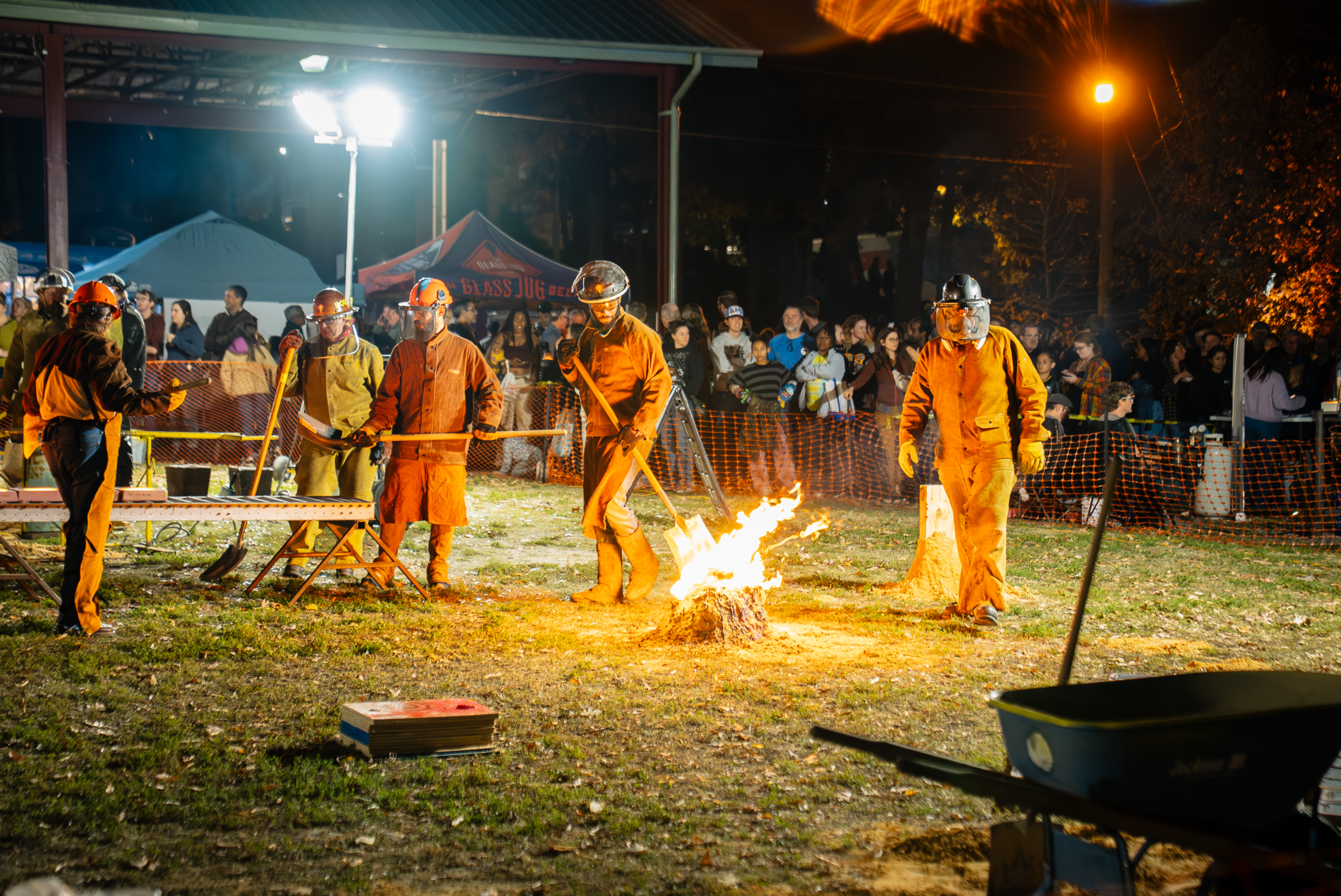 Iron Pour event presented by Liberty Arts at Durham Central Park.