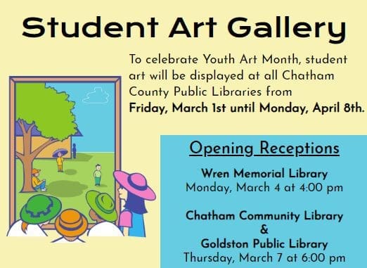 Chatham County Libraries Art Displays - The Triangle Weekender