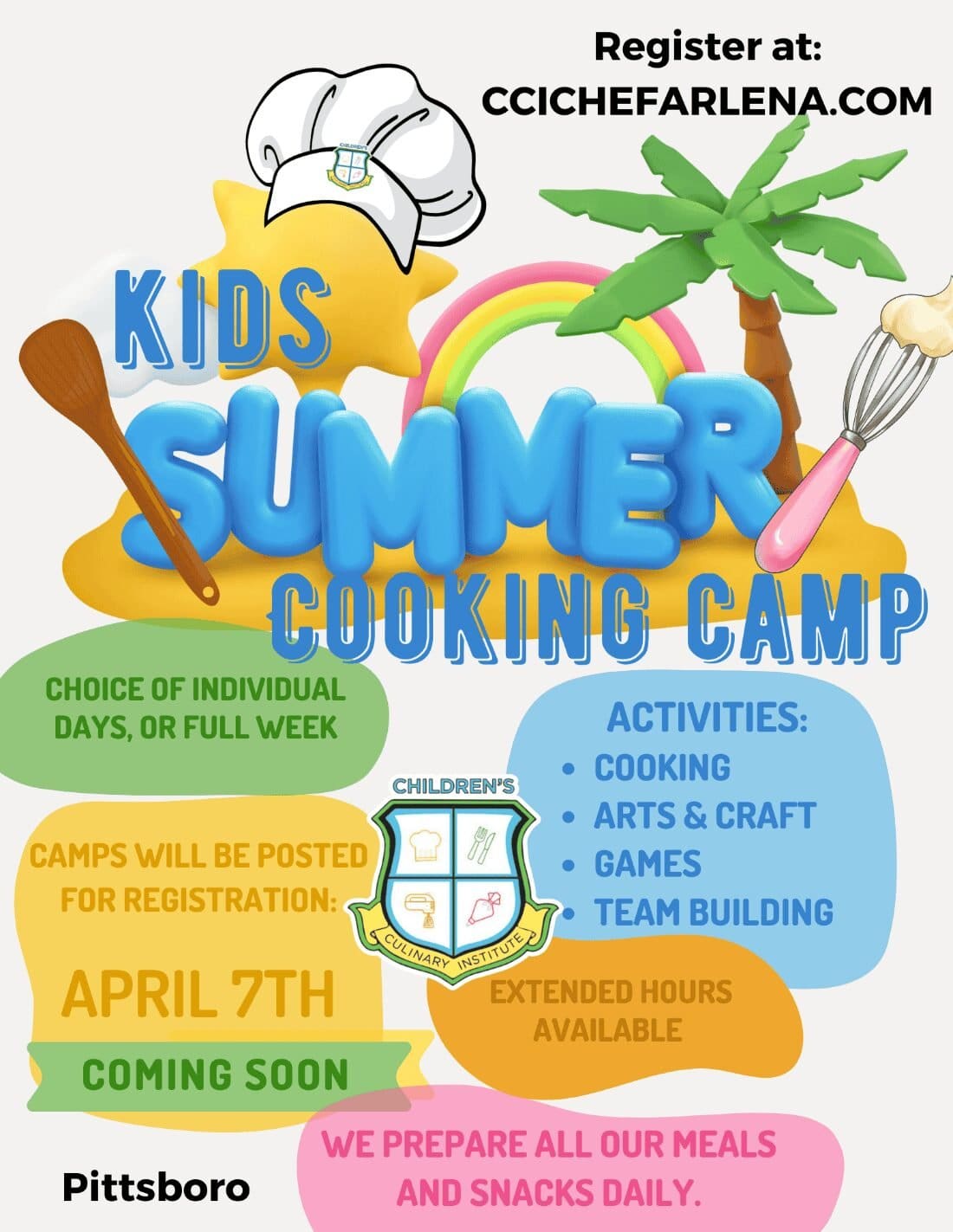 Kids Cooking Camp with Chef Arlena and The Children's Culinary Institute