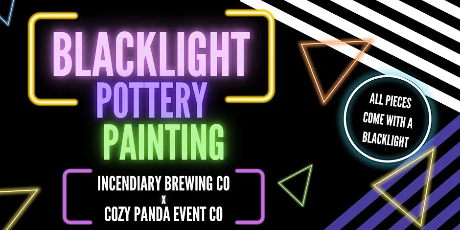 Blacklight Pottery Painting