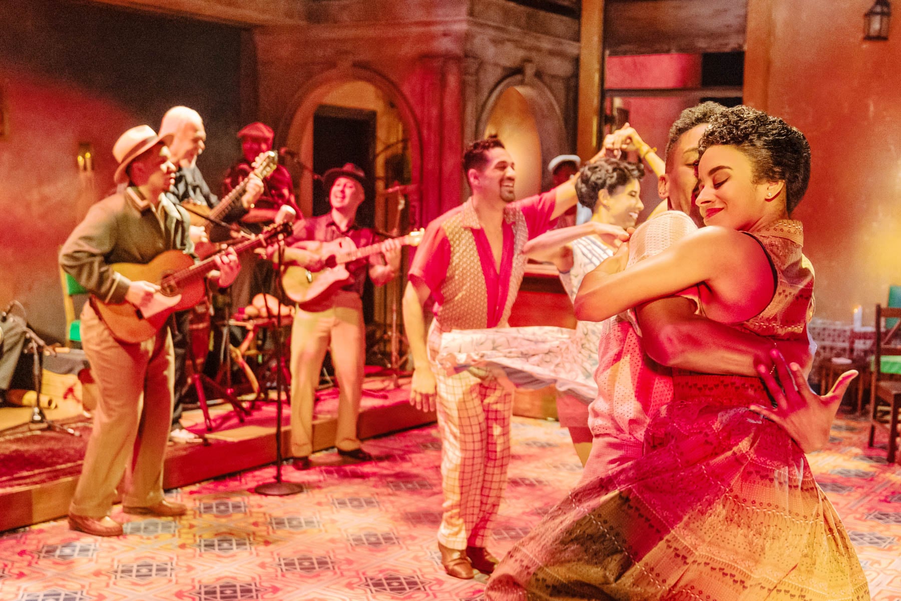 Actors on stage in Broadway's Buena Vista Social Club