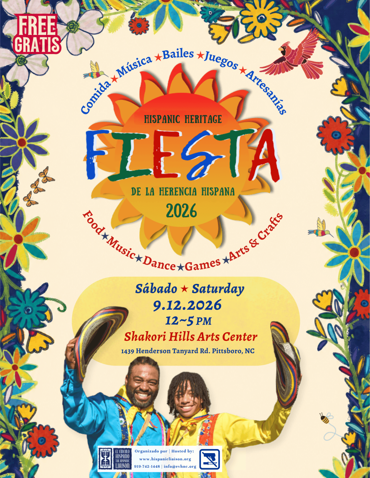 Hispanic Heritage Fiesta — Family fun in Shakori Hills Community Arts Center · Pittsboro, NC