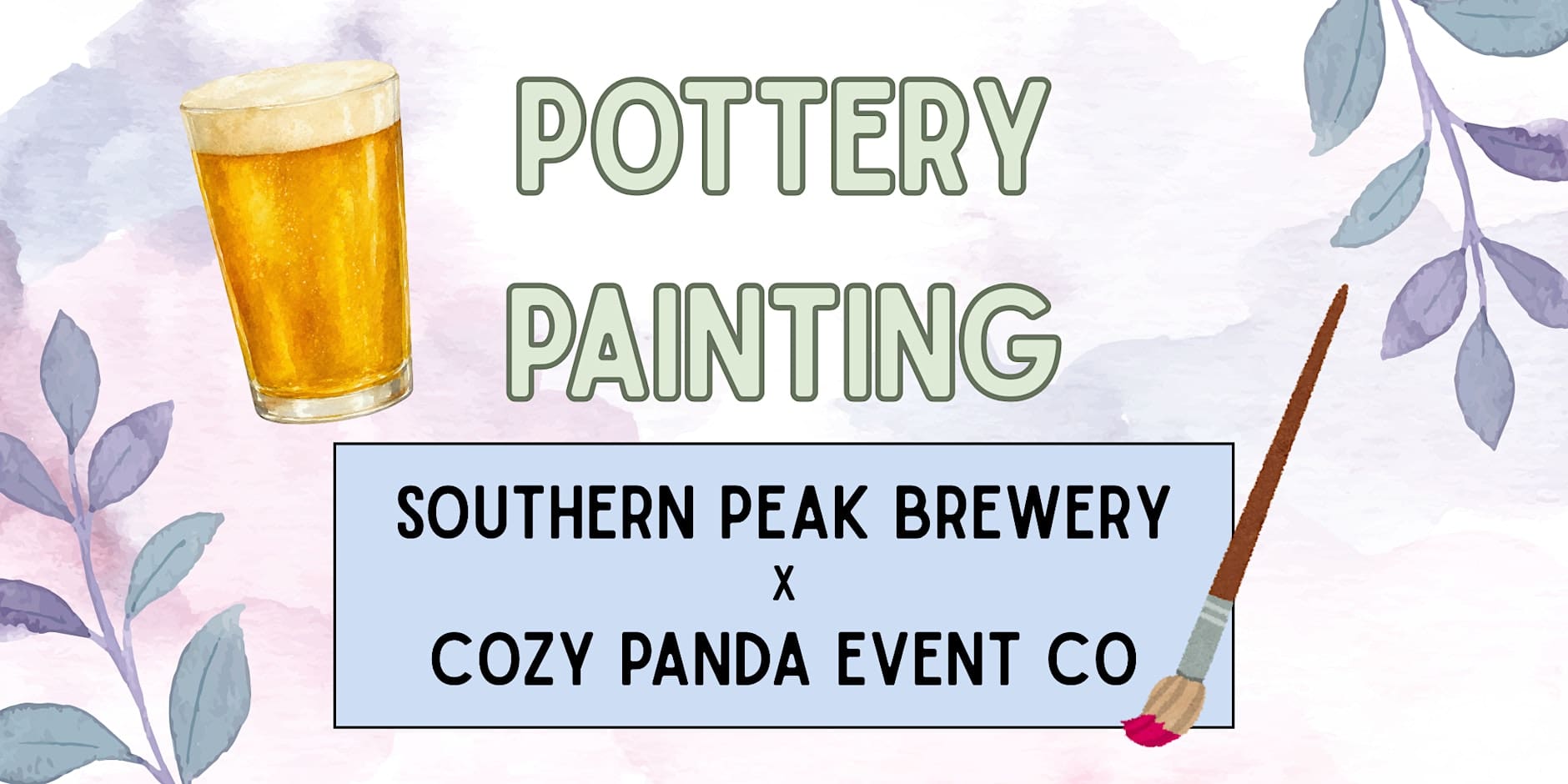 Pottery Painting with Cozy Panda — Arts & culture in Southern Peak Brewery · Apex