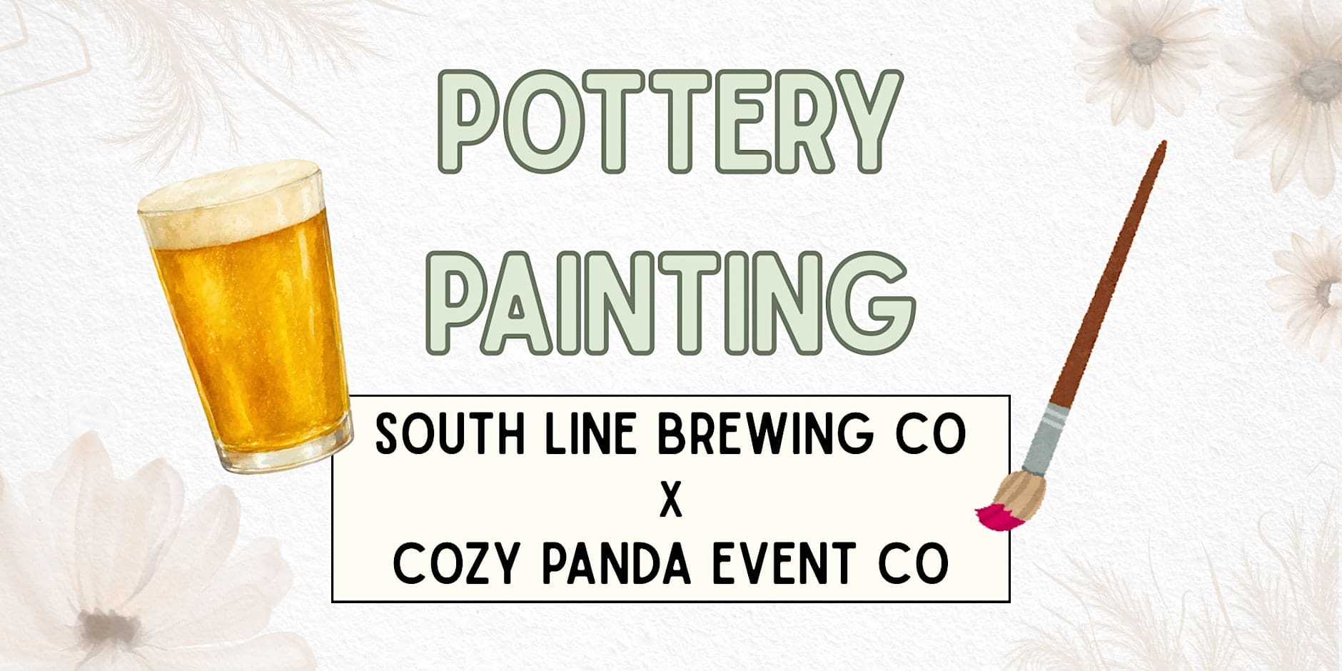 Pottery Painting with Cozy Panda — Arts & culture in South Line Brewing Co · Cary