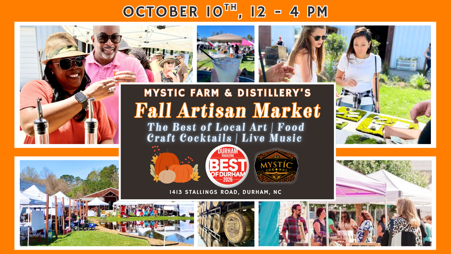 Fall Artisan Market — Family fun in Mystic Farm & Distillery · Durham, NC