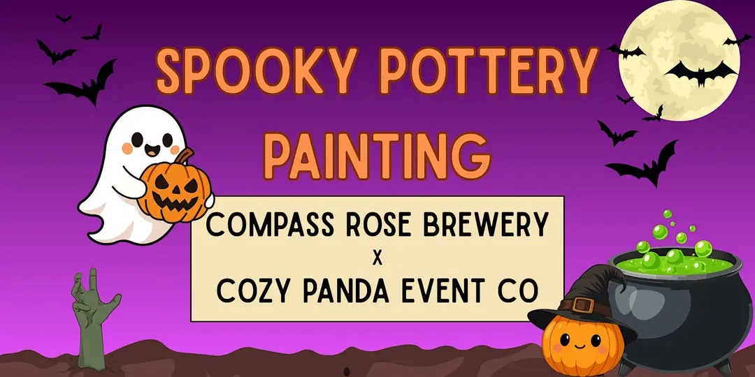 Spooky Pottery Painting with Cozy Panda — Arts & culture in Compass Rose Brewery · Raleigh, NC