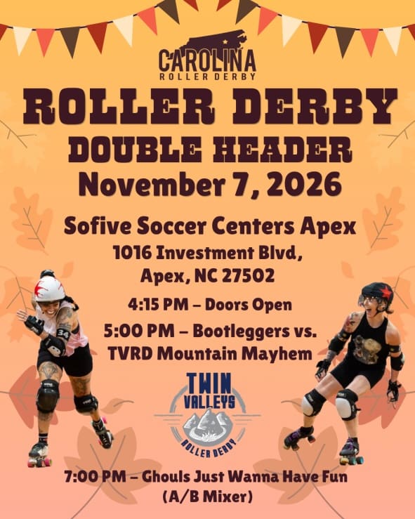 Carolina Roller Derby Fall Double Header — Sports & recreation in XL Sports World · Apex