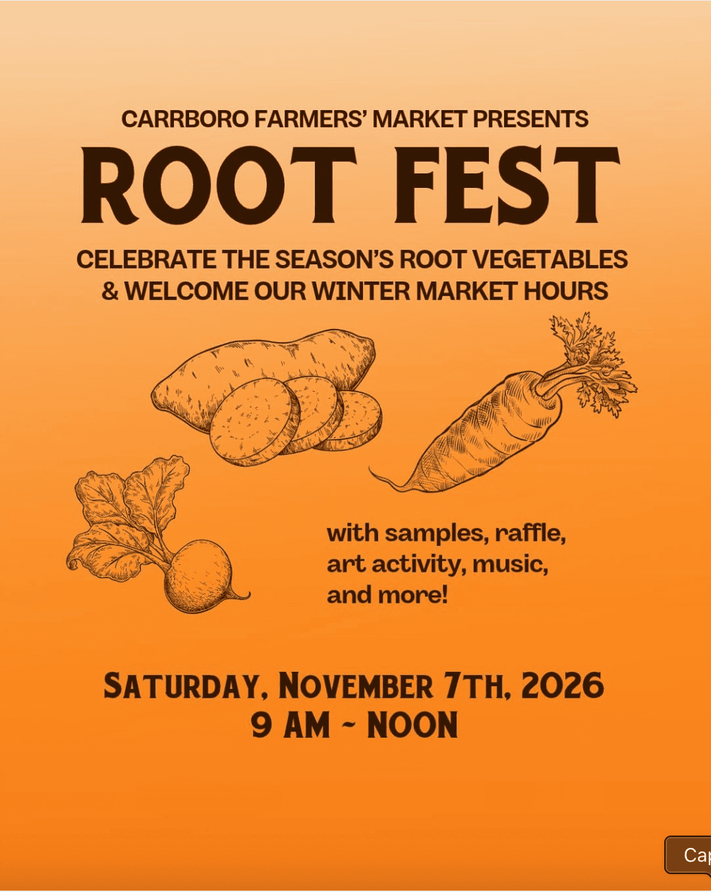 🍠 Root Fest at the Carrboro Farmers’ Market ✨ — Family fun in Carrboro Farmers’ Market · Carrboro
