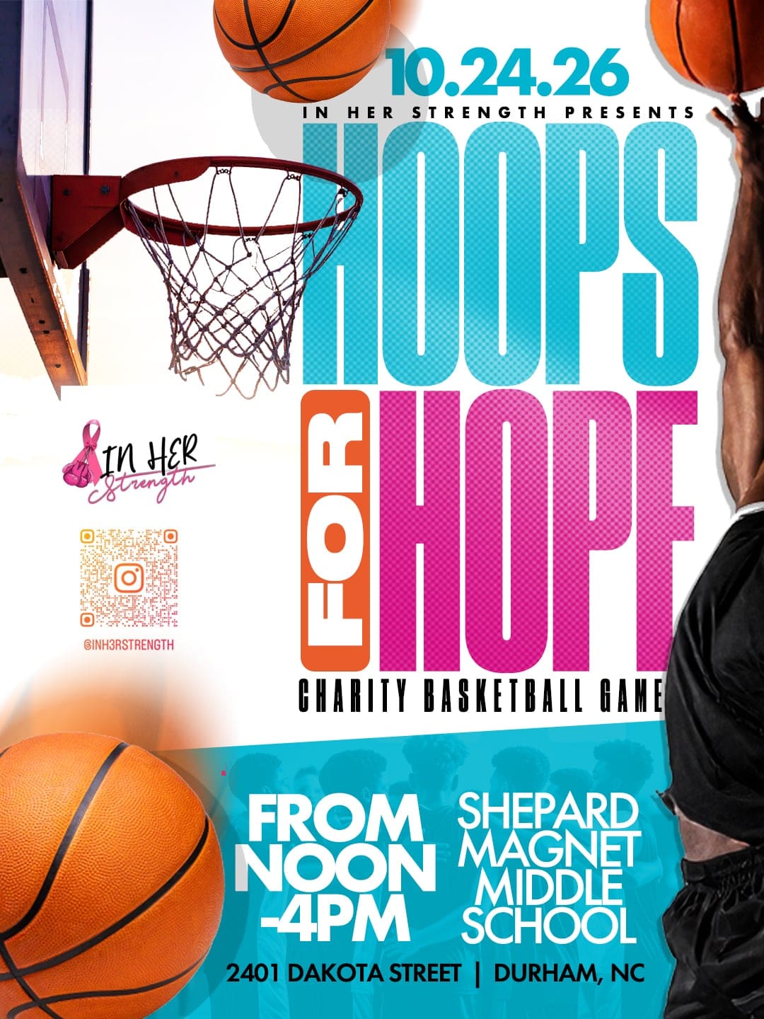 5th Annual Hoops for Hope Charity Basketball Game — Sports & recreation in Shepard Magnet Middle School · Durham, NC